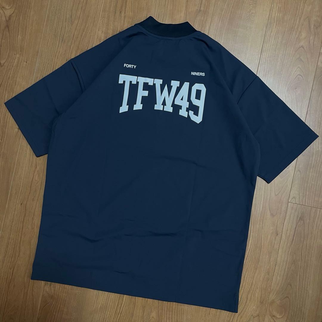 2025モデル　新品　TFW49 モックネック　Tシャツ ネイビー　XL ゴルフ