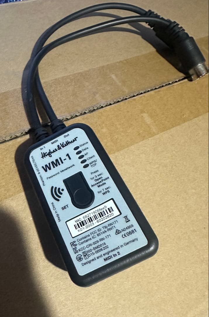 H&K WMI-1 ワイヤレスMIDI 美品 元箱付