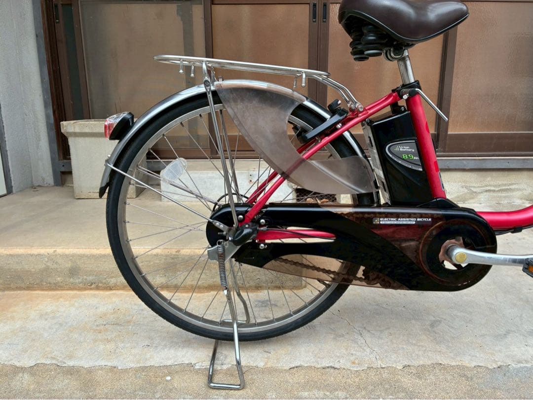 電動自転車　№8417 パナソニック ビビDX 24インチ レッド