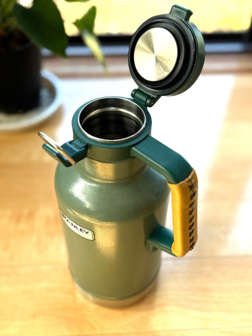 ★旧ロゴ スタンレー 真空 グロウラー1.9L 本革取手カバー付き