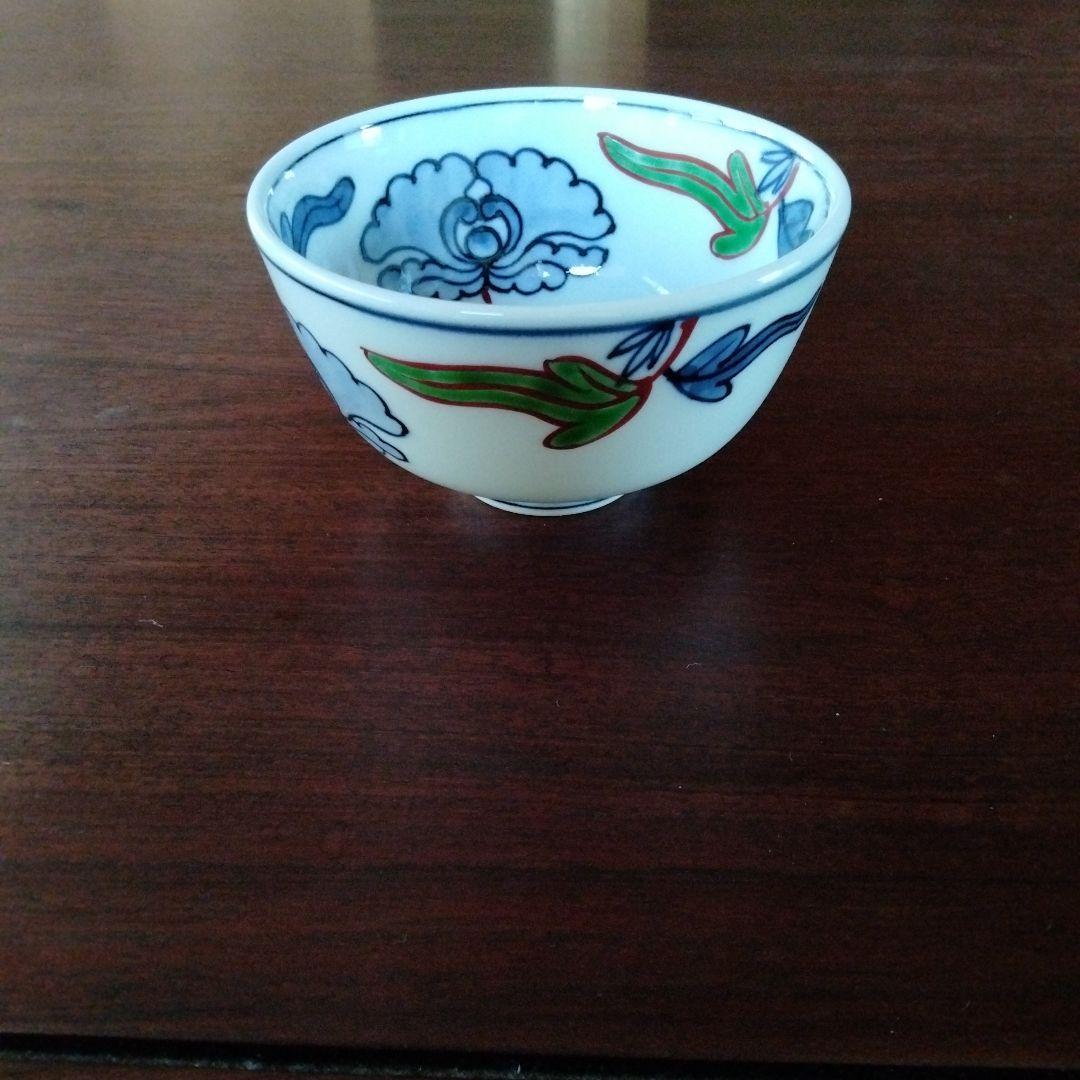 【美品】源右衛門 茶碗 菊牡丹 廃盤
