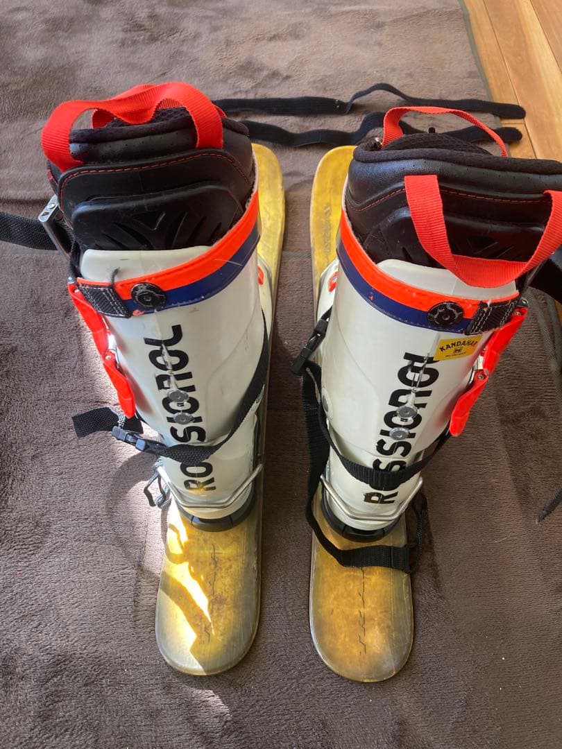 ショートスキー(ファン)板　バンド　ブーツのセット　24.5cm ケース無し