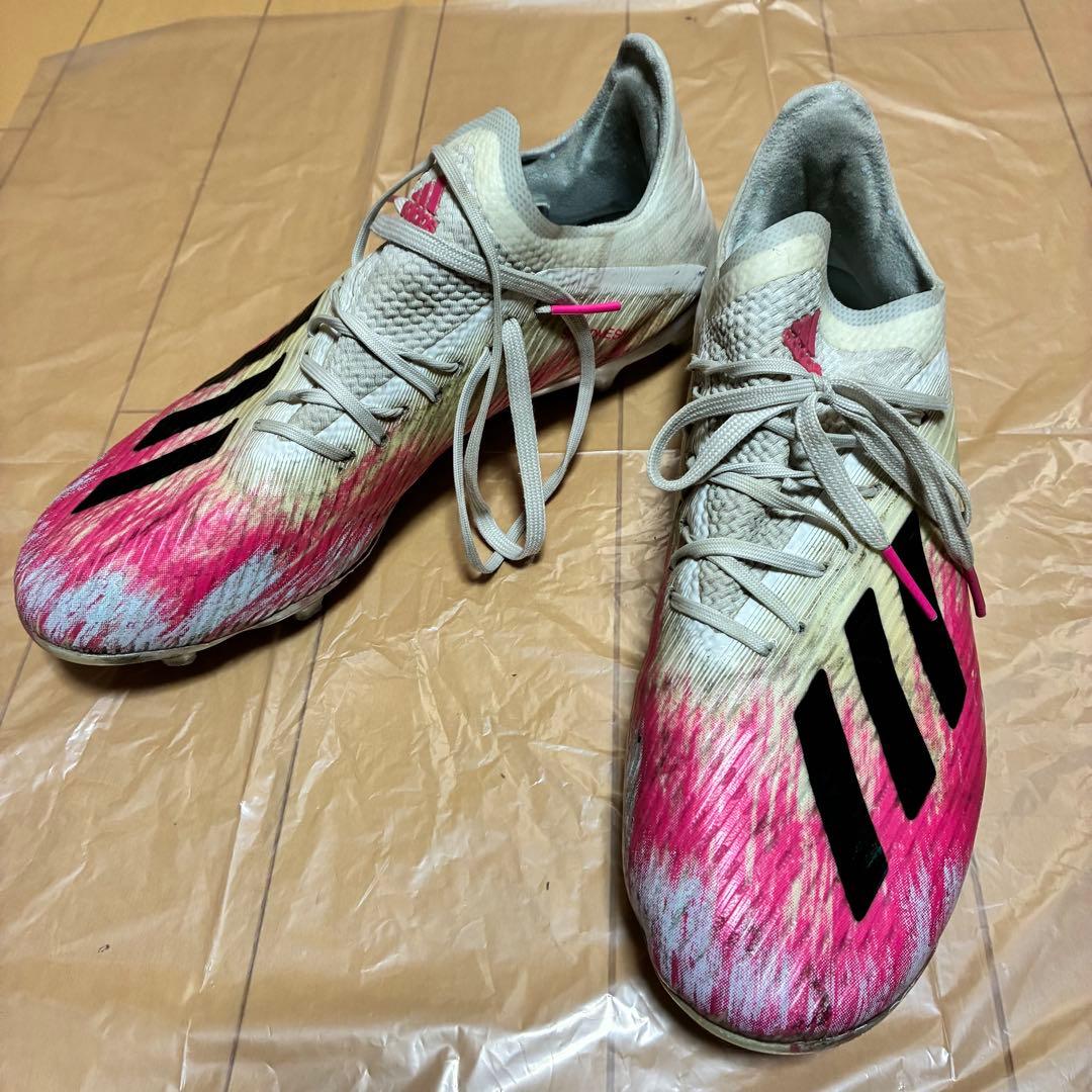 adidas アディダス エックス 19.1 AG(ホワイト×ピンク)