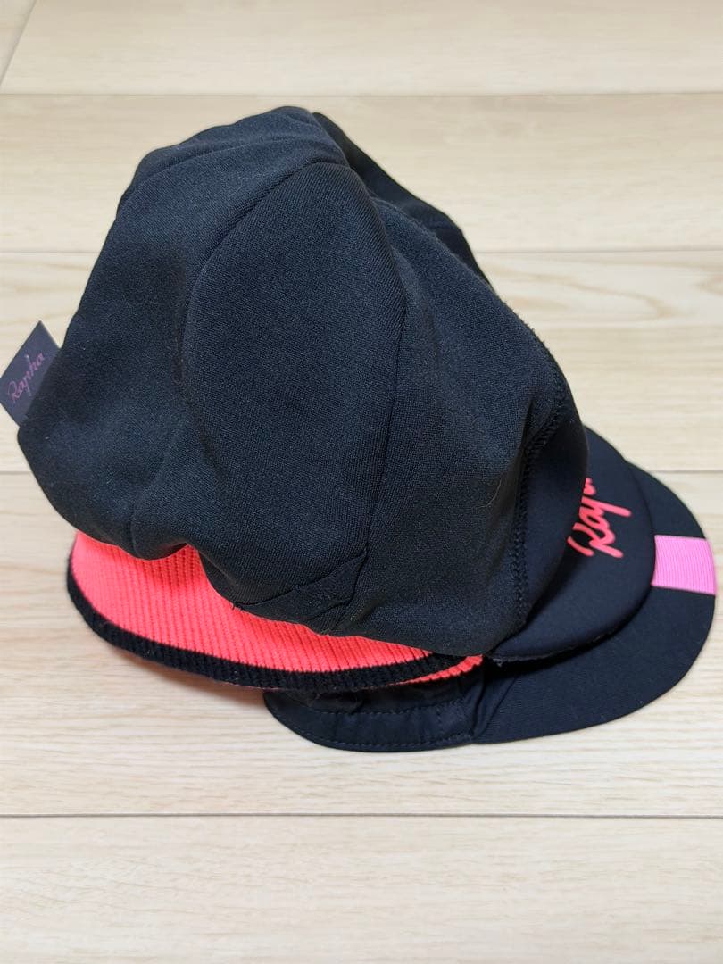 Rapha Deep Winter Hat ブラック/ハイビズピンク おまけ付