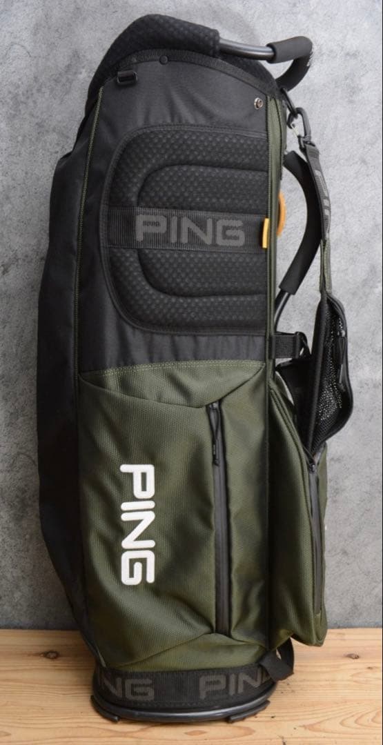 PING マウンテン キャディバッグ 9.5型 5分割 カーキ