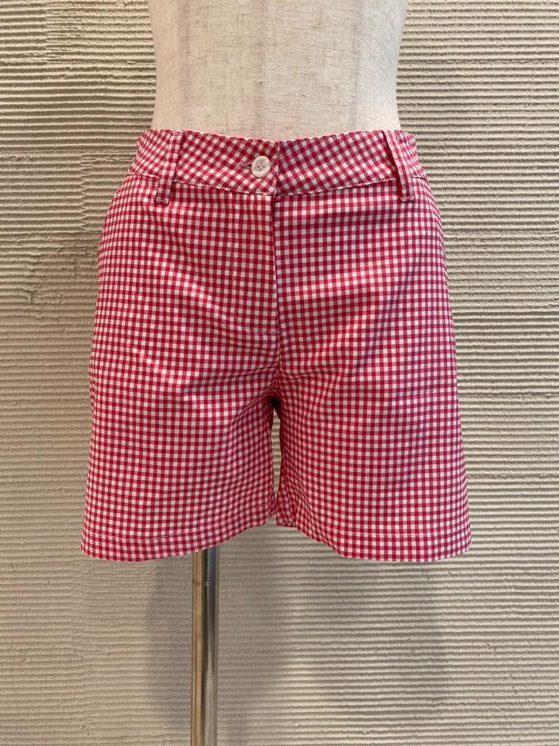 レディース　CHERVO　シェルボ　ゴルフパンツ　ショートパンツ　チェック柄