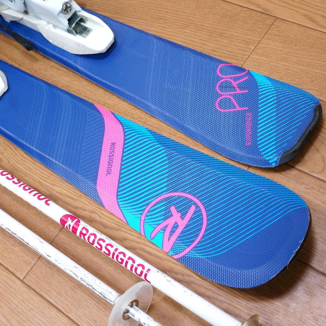 メンテ済 116cm 靴21cm ROSSIGNOL スキーセット