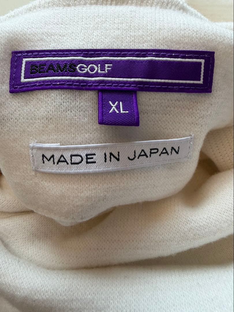 BEAMS GOLF タートルネック長袖シャツ ホワイト