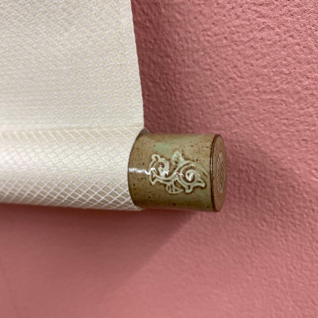 美品 掛け軸 金武翆輝作 吉祥富貴花図 共箱 美術年鑑掲載 縁起物 紅白牡丹