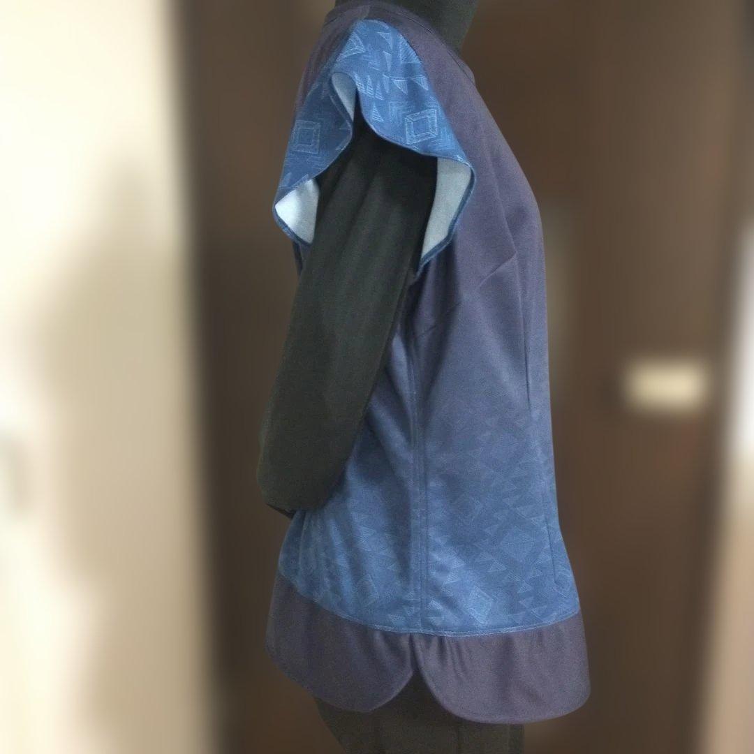 シャンシャン三点 テニス、スポーツTシャツ 青色 ポリエステル　Ｌ〜LL