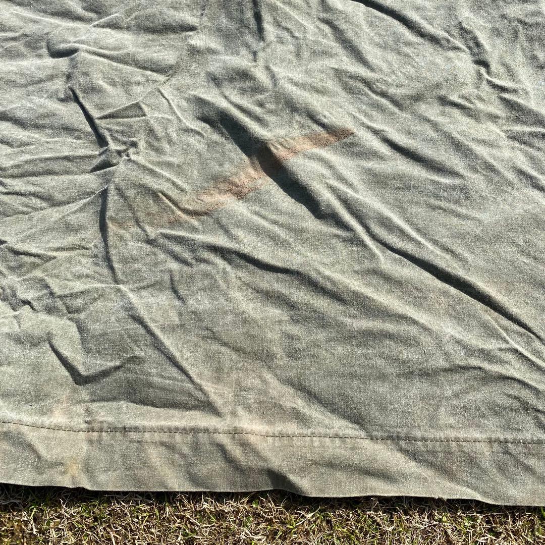 USパップテント②　アメリカ軍　米軍　軍幕　ハーフシェルター２枚　ポール付