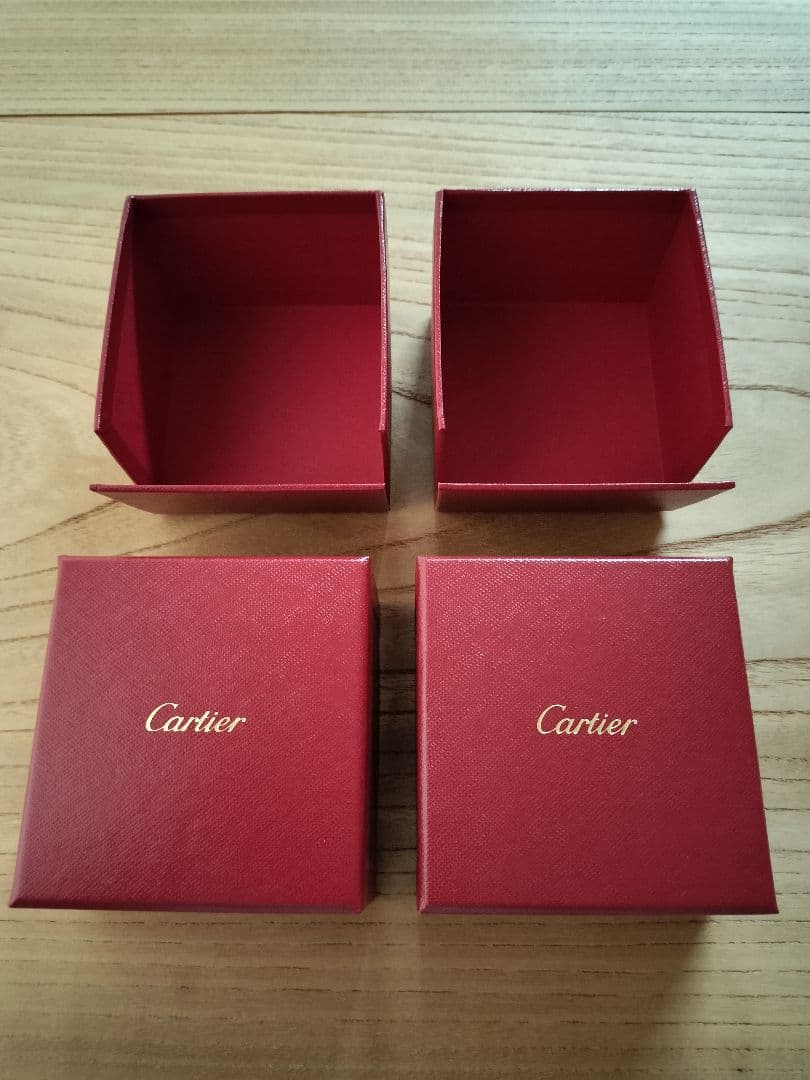 Cartier　カルティエ　【美品】　リングケース+外箱　各2個　＆　ミニ紙袋